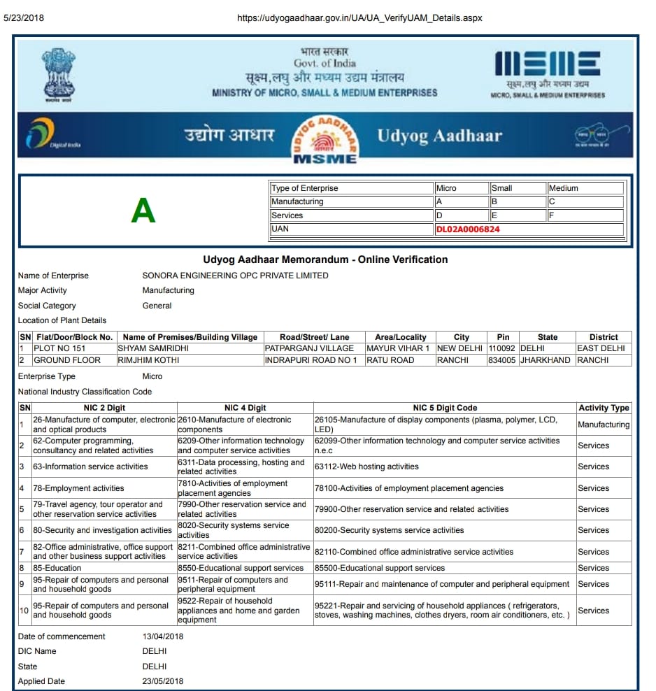 Certificate 1